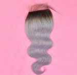 4x4” Lace Closure 1b/Grey# Body wave