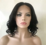 Bob style lace wig brazilian wavy hair for whole head